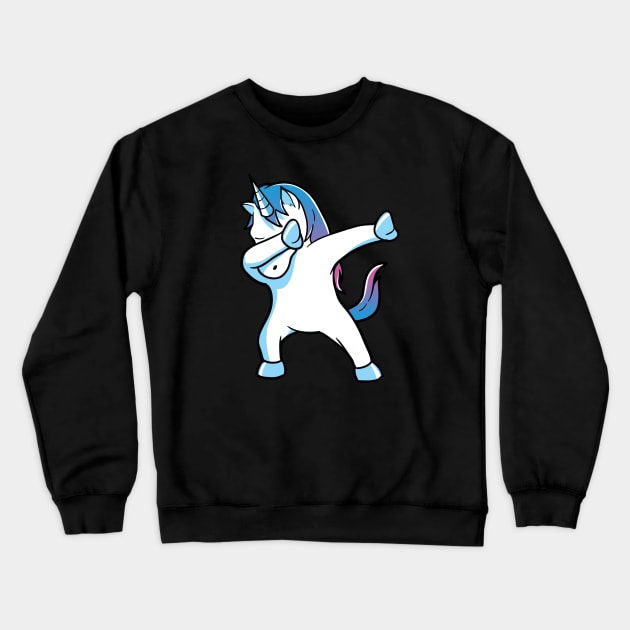 Dabbing Unicorn Crewneck Sweatshirt by KsuAnn